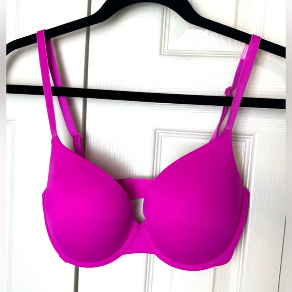 New PINK Victoria’s Secret Wear Everywhere Push Up Bra Magenta Pink Padded Wire - Picture 3 of 16